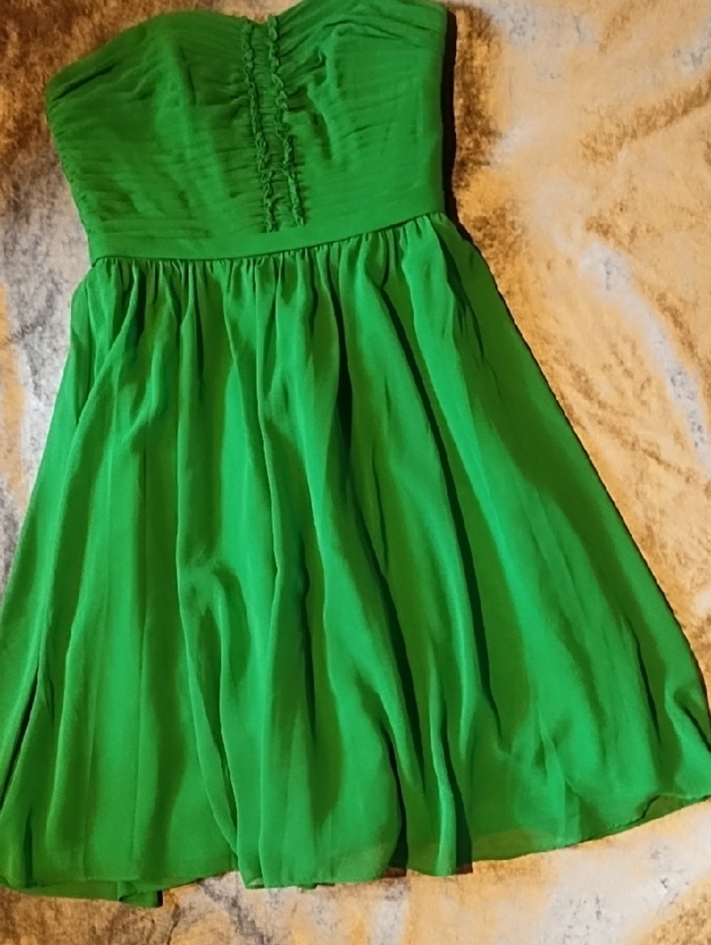 Alfred Angelo Strapless Green Chiffon Cocktail Dress Like New Size 6. Gorgeous. - Picture 7 of 14